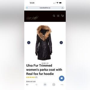 Women's Black Fur-Trimmed Coat